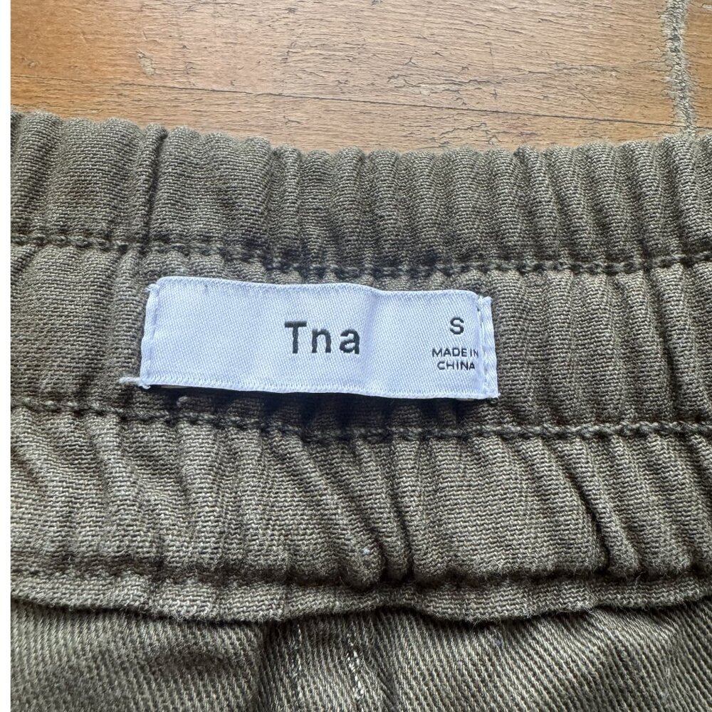 Olive Green Y2K TNA Drawstring Cargo Pants - Picture 4 of 5